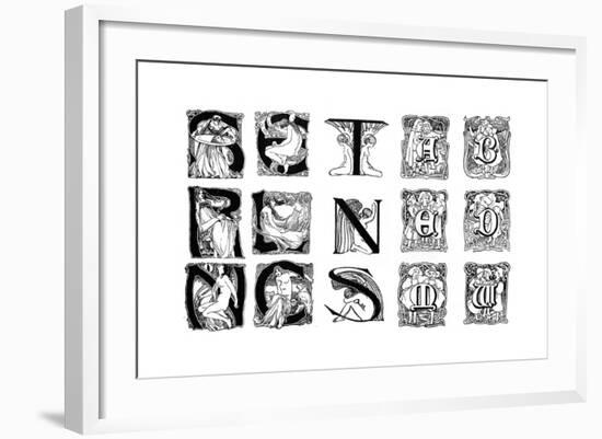 A Set of Decorative Initial Letters, 1898-null-Framed Giclee Print