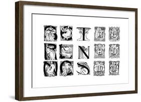 A Set of Decorative Initial Letters, 1898-null-Framed Giclee Print