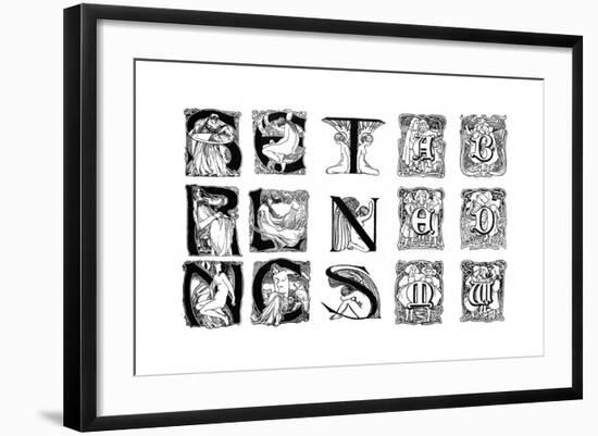 A Set of Decorative Initial Letters, 1898-null-Framed Giclee Print