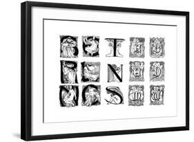 A Set of Decorative Initial Letters, 1898-null-Framed Giclee Print