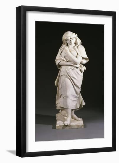 A Set of Four Italian White Marble Figures Emblematic of the Seasons - Winter, Late 19th Century-null-Framed Giclee Print