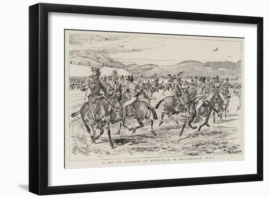 A Set of Lancers on Mule-Back in Beluchistan, India-Alfred Chantrey Corbould-Framed Giclee Print