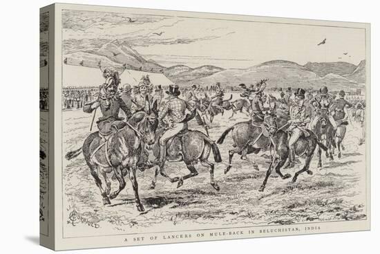 A Set of Lancers on Mule-Back in Beluchistan, India-Alfred Chantrey Corbould-Stretched Canvas