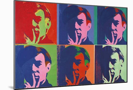 A Set of Six Self-Portraits, 1967-Andy Warhol-Mounted Art Print