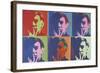 A Set of Six Self-Portraits, 1967-Andy Warhol-Framed Art Print