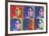 A Set of Six Self-Portraits, 1967-Andy Warhol-Framed Art Print