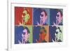 A Set of Six Self-Portraits, 1967-Andy Warhol-Framed Art Print