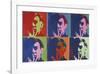 A Set of Six Self-Portraits, c.1967-Andy Warhol-Framed Giclee Print