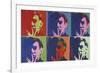 A Set of Six Self-Portraits, c.1967-Andy Warhol-Framed Giclee Print