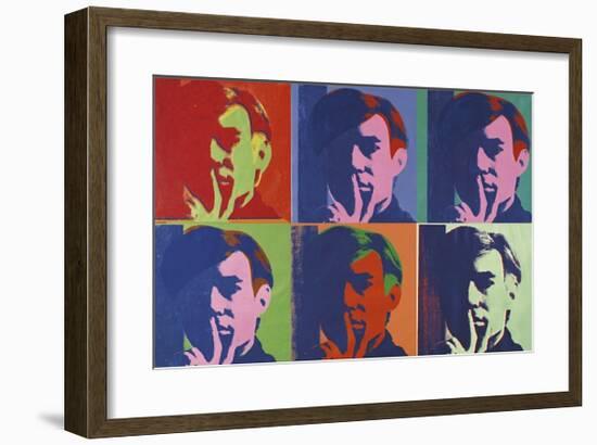 A Set of Six Self-Portraits, c.1967-Andy Warhol-Framed Giclee Print