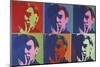 A Set of Six Self-Portraits, c.1967-Andy Warhol-Mounted Giclee Print