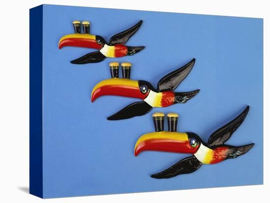 A Set of Three Carltonware Graduated Guinness Advertising Toucan Wall Hangings-null-Stretched Canvas