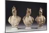 A Set of Three Terracotta Busts of Gods and Goddesses, 18th Century-null-Mounted Giclee Print