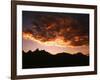 A Setting Sun Casts a Colorful Light on the Teton Mountains Near Jackson Hole-null-Framed Photographic Print