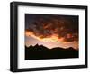 A Setting Sun Casts a Colorful Light on the Teton Mountains Near Jackson Hole-null-Framed Photographic Print