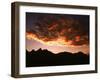 A Setting Sun Casts a Colorful Light on the Teton Mountains Near Jackson Hole-null-Framed Photographic Print