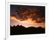 A Setting Sun Casts a Colorful Light on the Teton Mountains Near Jackson Hole-null-Framed Photographic Print