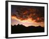 A Setting Sun Casts a Colorful Light on the Teton Mountains Near Jackson Hole-null-Framed Photographic Print