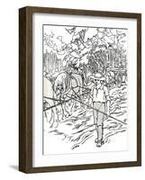 'A Settler Clearing His Land', 1912-Charles Robinson-Framed Giclee Print