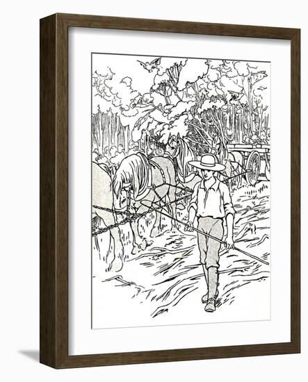 'A Settler Clearing His Land', 1912-Charles Robinson-Framed Giclee Print
