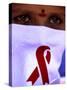 A Sex Worker Looks on During an Aids Awareness Rally on World Aids Day-null-Stretched Canvas