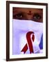 A Sex Worker Looks on During an Aids Awareness Rally on World Aids Day-null-Framed Photographic Print