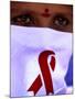 A Sex Worker Looks on During an Aids Awareness Rally on World Aids Day-null-Mounted Photographic Print