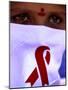 A Sex Worker Looks on During an Aids Awareness Rally on World Aids Day-null-Mounted Photographic Print