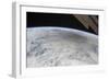 A Shadow of the Moon from a Solar Eclipse Spreads across Cloud Cover on Earth-null-Framed Photographic Print