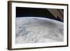 A Shadow of the Moon from a Solar Eclipse Spreads across Cloud Cover on Earth-null-Framed Photographic Print