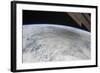 A Shadow of the Moon from a Solar Eclipse Spreads across Cloud Cover on Earth-null-Framed Photographic Print