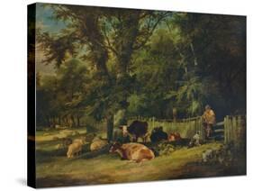 A Shady Corner, 1840-William Shayer-Stretched Canvas