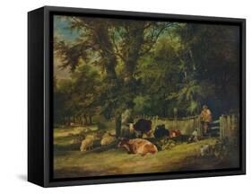 A Shady Corner, 1840-William Shayer-Framed Stretched Canvas