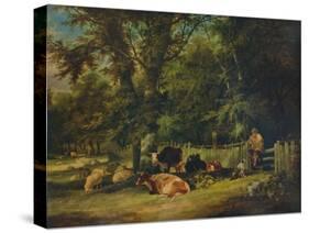 A Shady Corner, 1840-William Shayer-Stretched Canvas