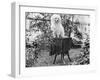 A Shaggy Looking Dog Awaits Grooming on a Table, Ca. 1910-null-Framed Photographic Print