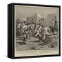 A Sham Fight at Berber, the 9th Soudanese Regiment Charging-Henry Marriott Paget-Framed Stretched Canvas