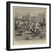 A Sham Fight at Berber, the 9th Soudanese Regiment Charging-Henry Marriott Paget-Framed Giclee Print