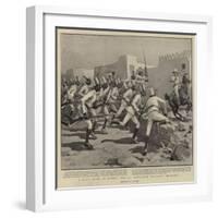 A Sham Fight at Berber, the 9th Soudanese Regiment Charging-Henry Marriott Paget-Framed Giclee Print