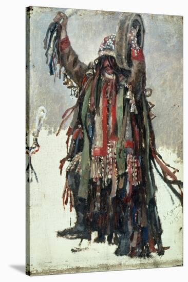 A Shaman, Sketch for "Yermak Conquers Siberia," 1893-Vasilii Ivanovich Surikov-Stretched Canvas