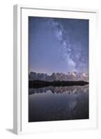 A Sharp Milky Way on a Starry Night at Lac Des Cheserys with Mont Blanc's Highest Peak-Roberto Moiola-Framed Photographic Print