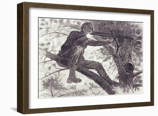 A Sharp-Shooter on Picket Duty, 1862-Winslow Homer-Framed Giclee Print