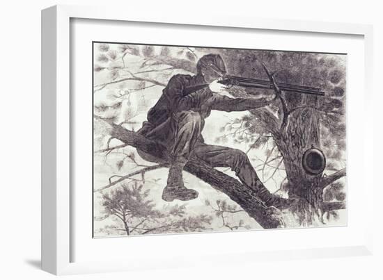 A Sharp-Shooter on Picket Duty, 1862-Winslow Homer-Framed Giclee Print