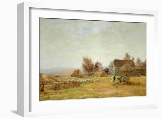 A Sheep Farm on the South Downs, 1906-James Aumonier-Framed Giclee Print