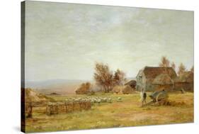 A Sheep Farm on the South Downs, 1906-James Aumonier-Stretched Canvas