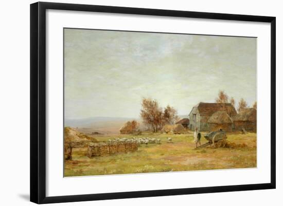 A Sheep Farm on the South Downs, 1906-James Aumonier-Framed Giclee Print