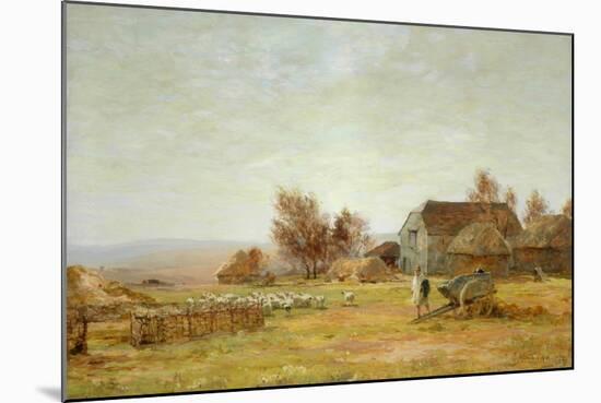 A Sheep Farm on the South Downs, 1906-James Aumonier-Mounted Giclee Print