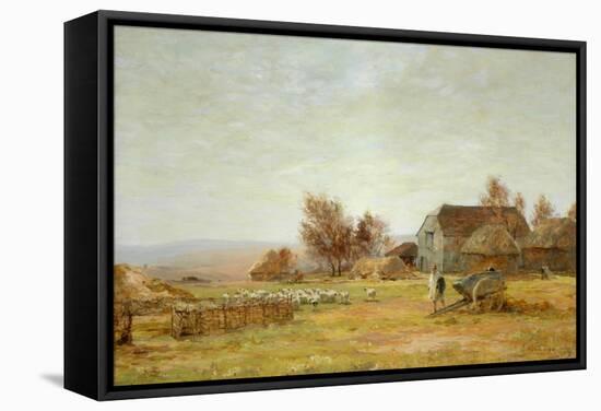 A Sheep Farm on the South Downs, 1906-James Aumonier-Framed Stretched Canvas