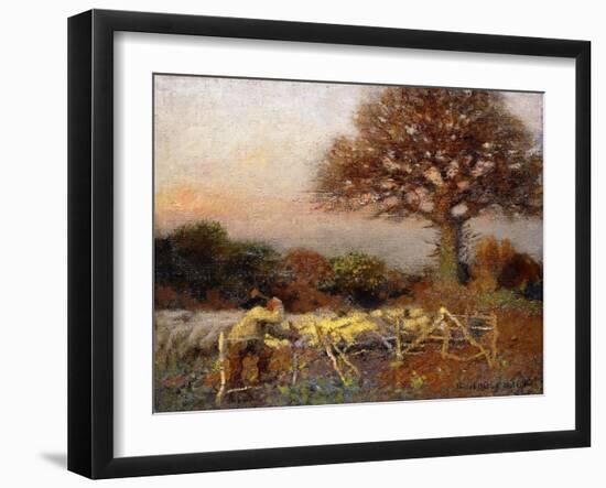 A Sheepfold, Early Morning, 1890-Sir George Clausen-Framed Giclee Print