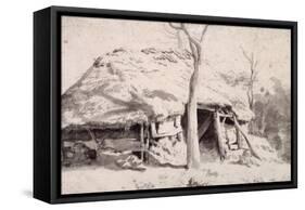 A Sheepfold in the Forest-Adriaen van de Velde-Framed Stretched Canvas