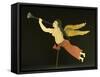 A Sheet Metal Angel Gabriel Weathervane, American, 19th Century-null-Framed Stretched Canvas